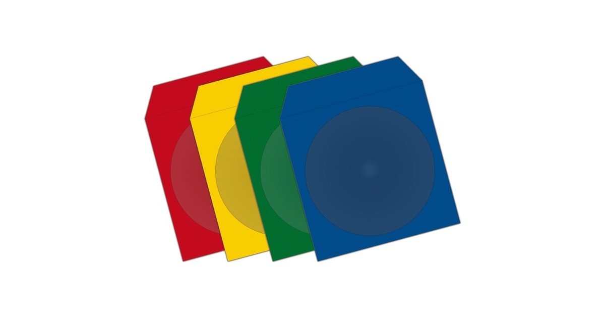 MediaRangeCD/DVD Paper Sleeves Color-Pack  (100 stuks, Bulk)