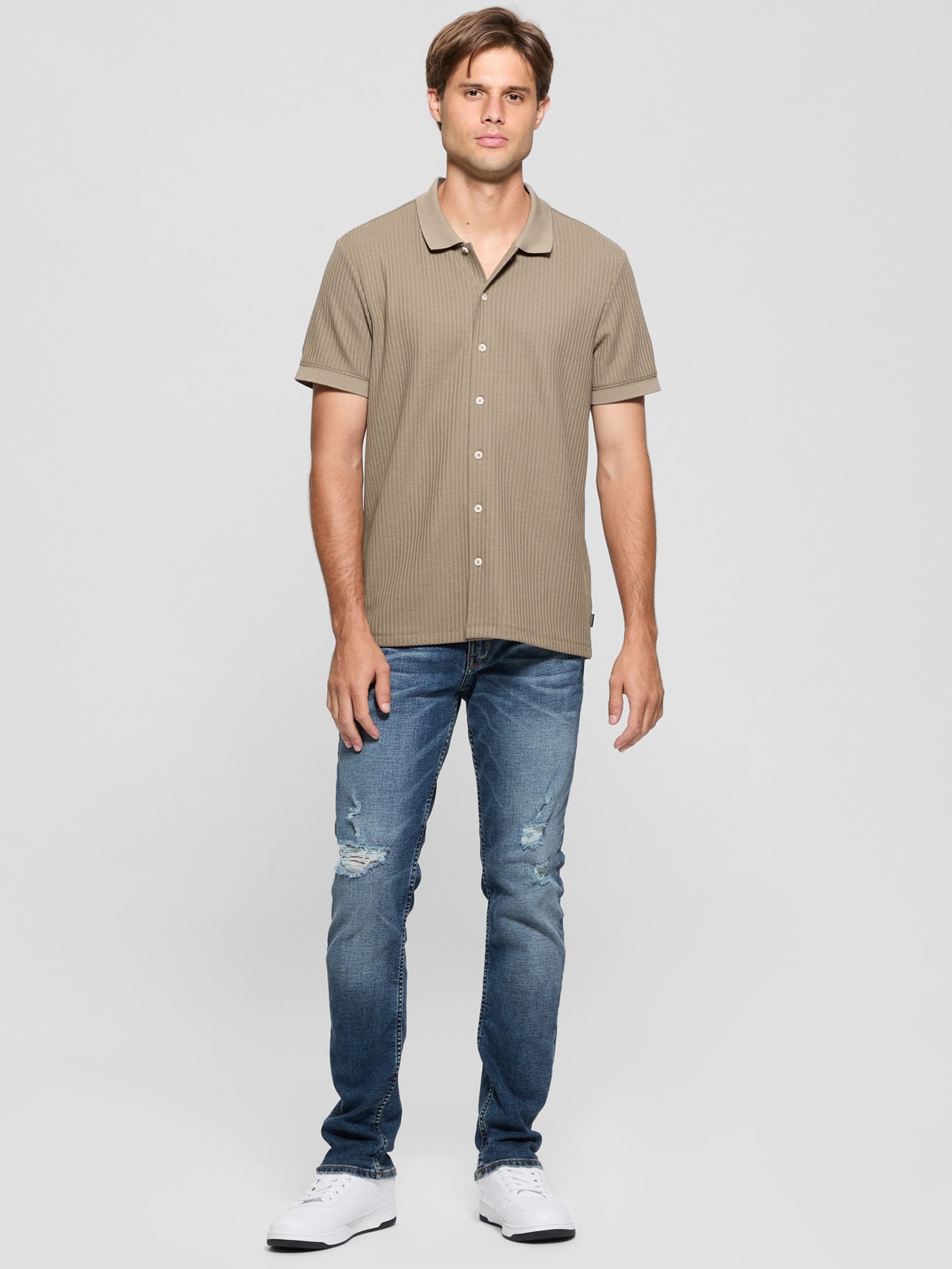Camisa de malha Pointelle