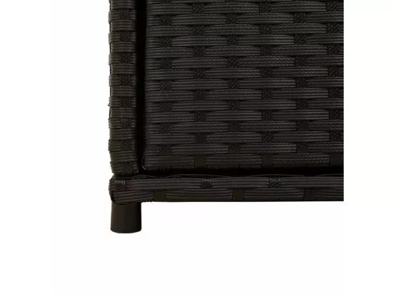 Armoire de rangement de jardin noir 105x55x113cm résine tressée