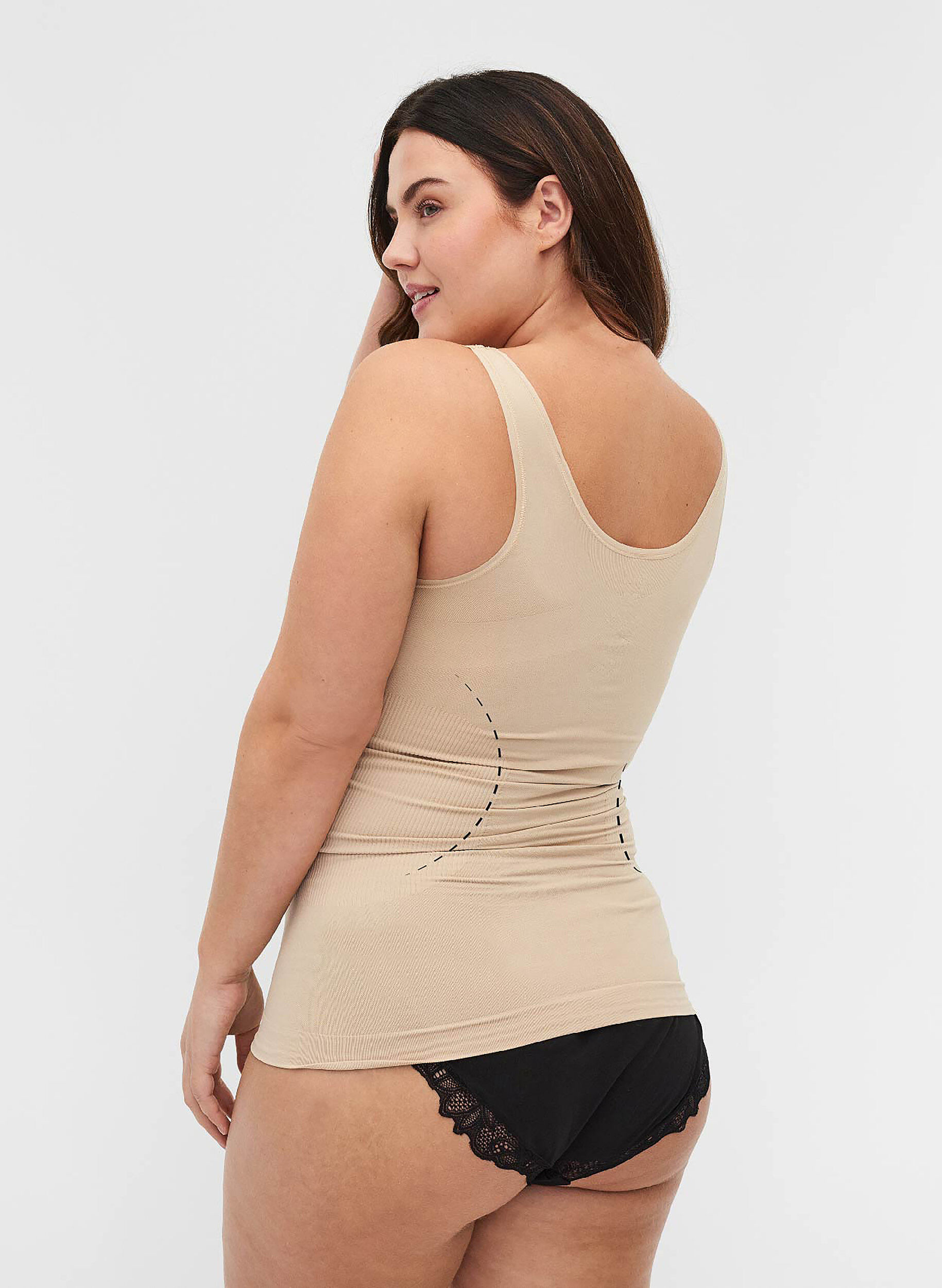 Shapewear top med brede stropper