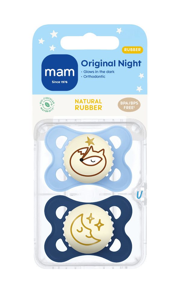 MAM Night Nuggi Kautschuk 0-6 Monate 2 Stk