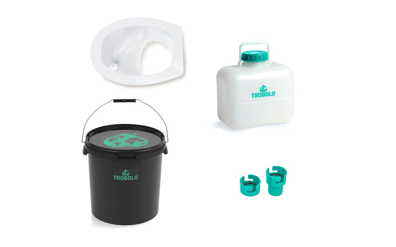 TROBOLO Do it yourself Set 4 teilig für den Eigenbau der Trenntoilette 11 Liter grau