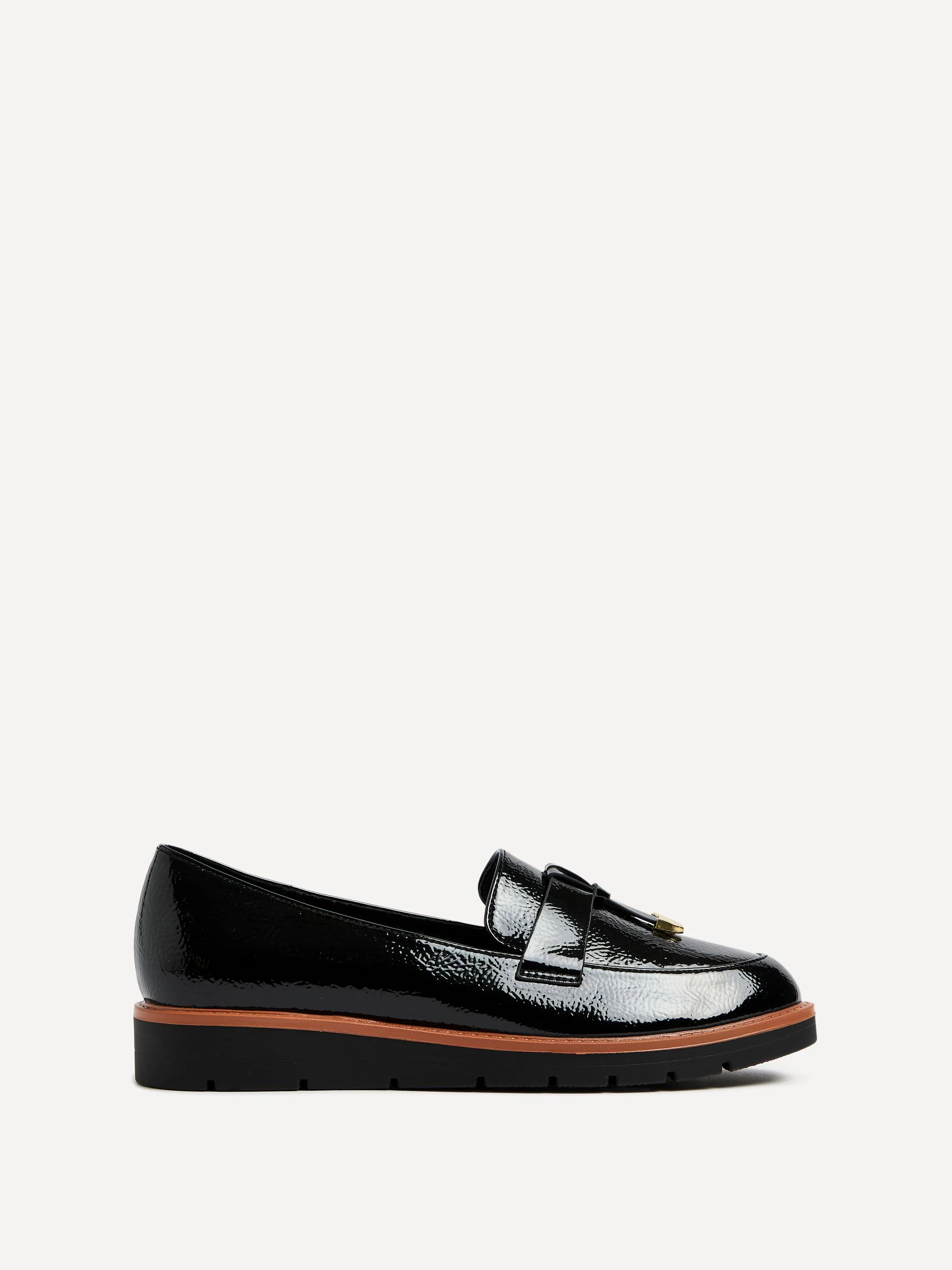 Zwart - Linzi Nancy Patent Loafers With Tassel Detail