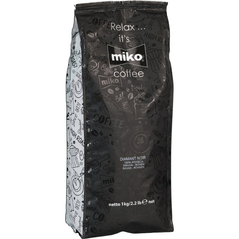 Café en grains Miko Diamant Noir 100 % Arabica - paquet de 1 kg