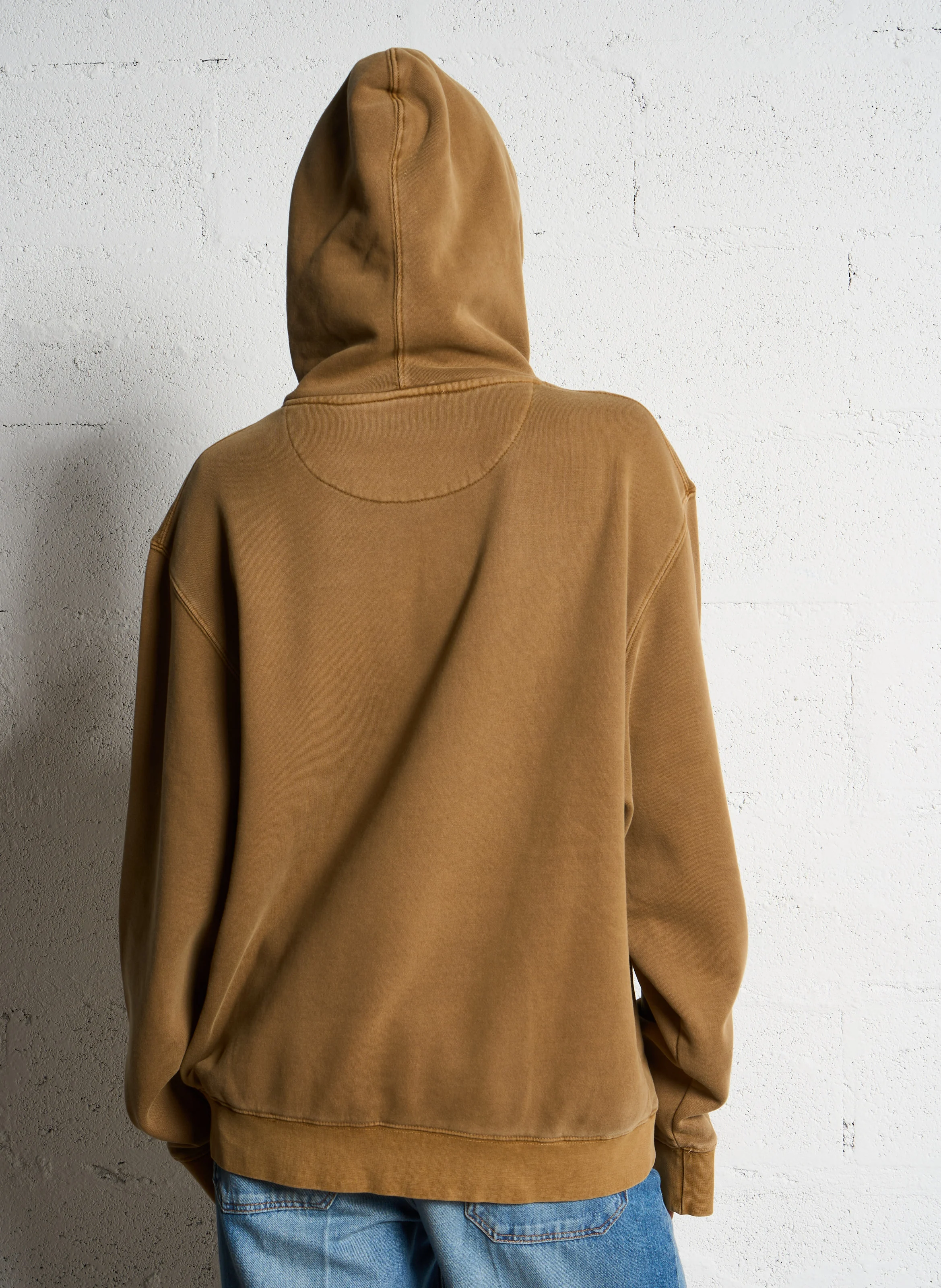 JAGGER SOUVENIR - Sweat ample à capuche sérigraphié en coton mélangé | Marron