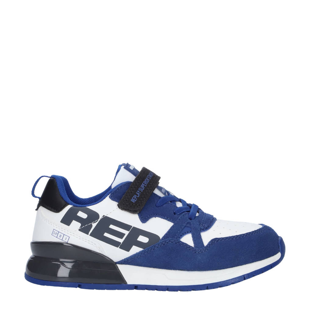 Shoot Jr suède sneakers blauw/wit