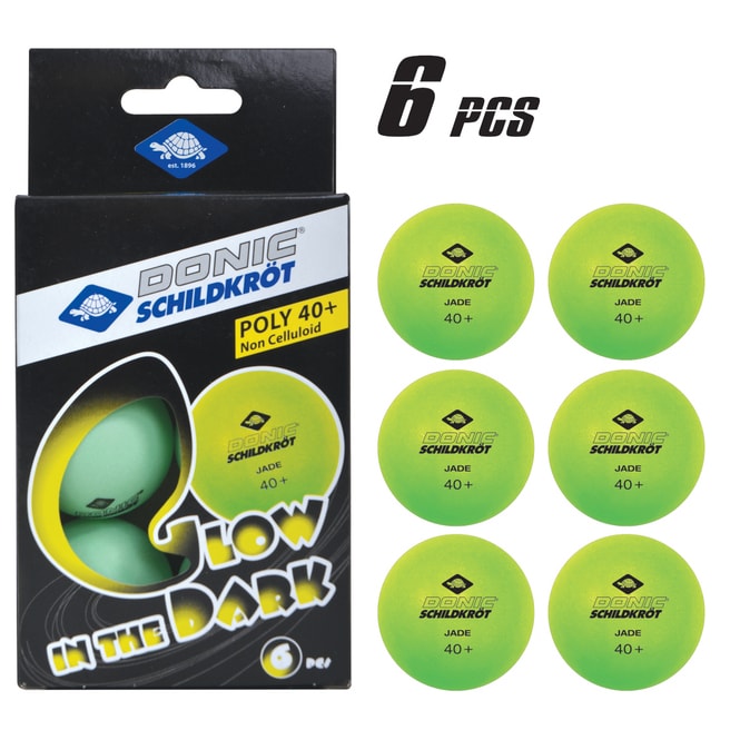 Donic Schildkröt Tischtennisbälle - Glow in the dark - 6er Pack