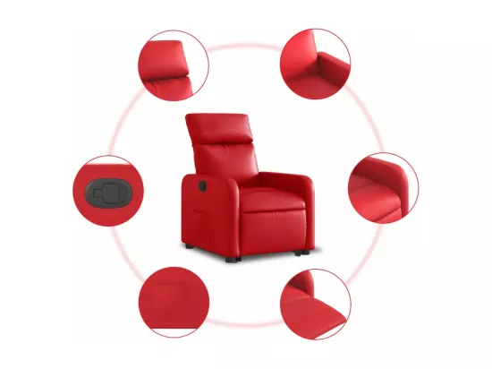 Fauteuil inclinable Rouge Similicuir
