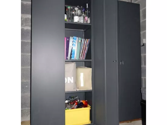 Armoire métallique anthracite Brico Hauteur 180 cm