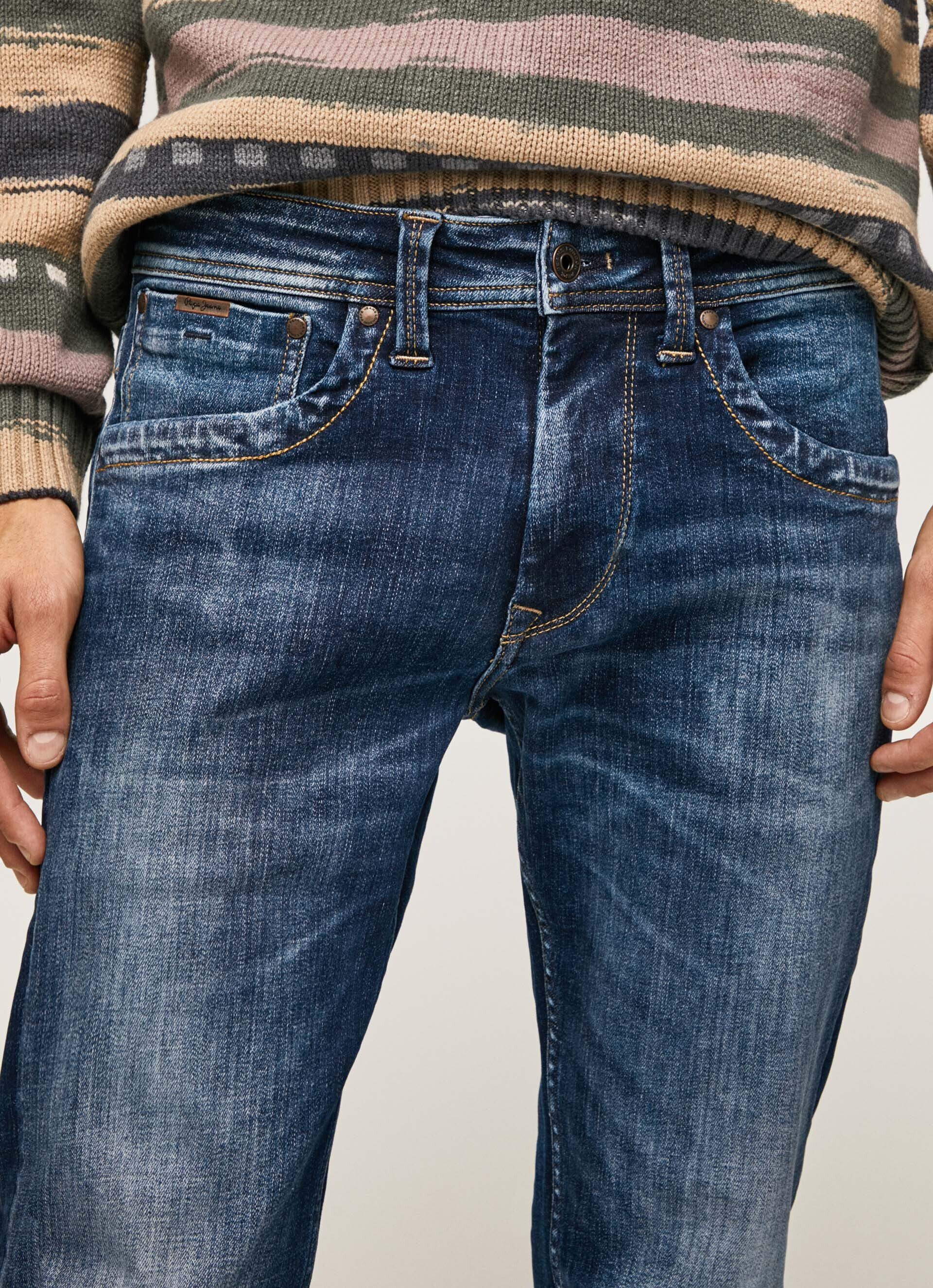 Calça jeans com modelagem Cash Fit e cintura regular - jeans