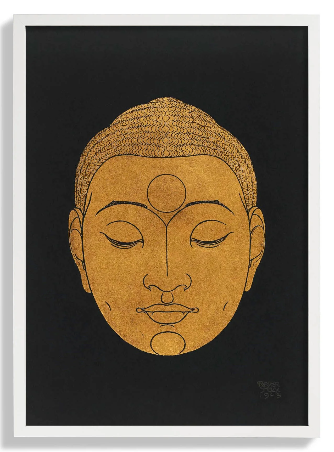 Schwarzer Kopf des Buddha von Reijer Stolk