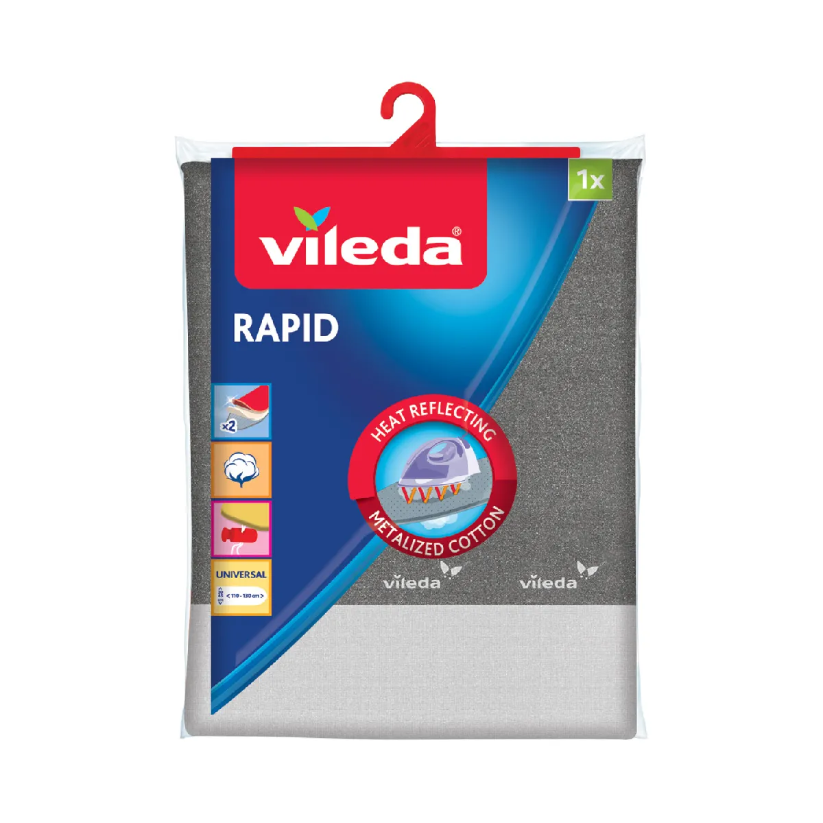 VILEDA Housse de repassage Rapid 130 x 45 cm