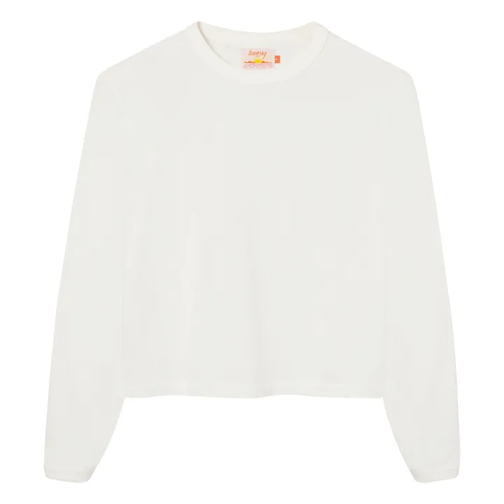 sunray T-shirt Hi'aka Femmes Manches Longues Coton Recyclé 260g | Ecru