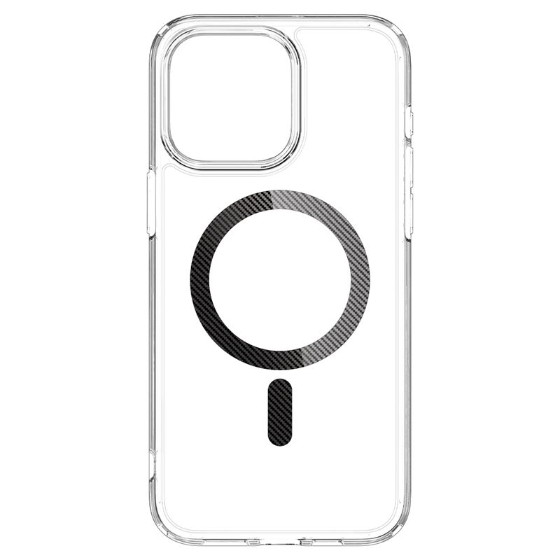 iPhone 15 Pro Max MagSafe Ultra Hybrid MagFit Case Hülle (ACS06578) - Transparent (Carbon)