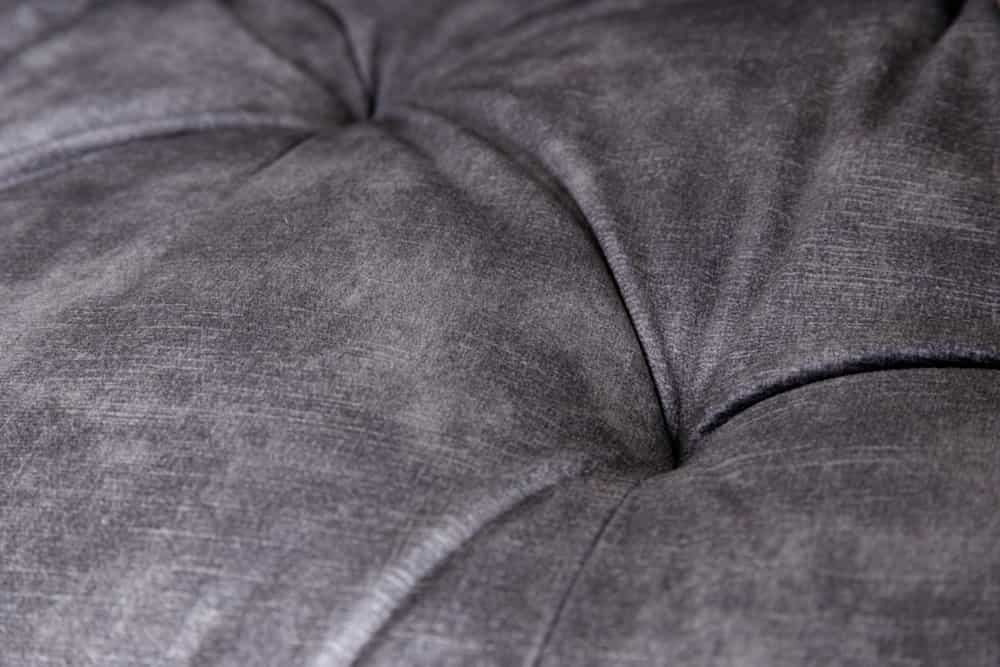 Design Barhocker MILANO grau Samt Barstuhl mit Lehne Metall schwarz Chesterfield-Steppung