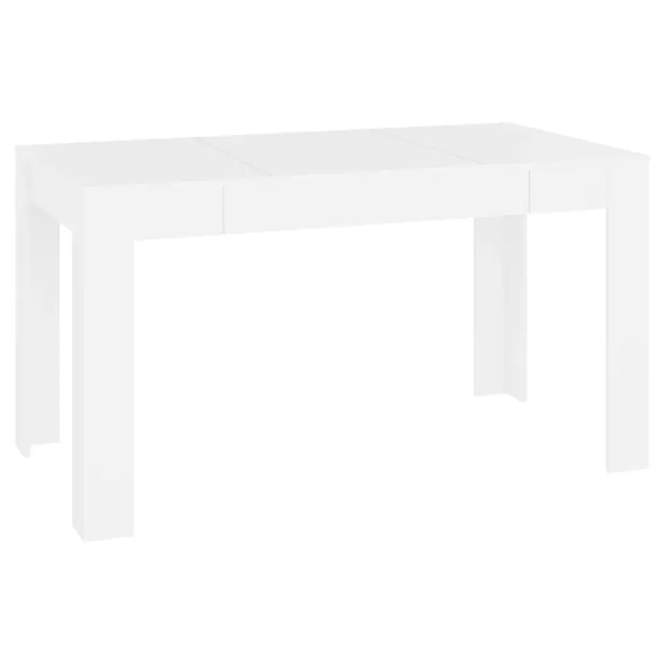 vidaXL - Eettafel - Wit - Bewerkt hout