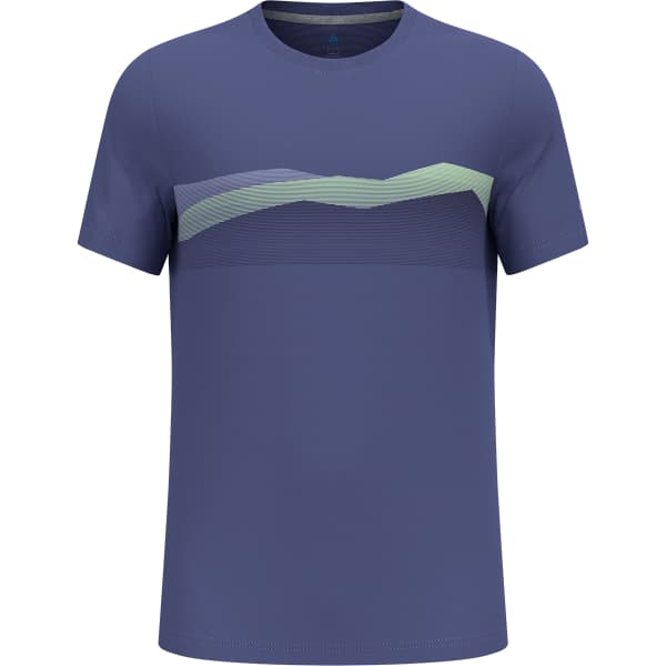 T-shirt running ODLO F-DRY RIDGELINE T-SHIRT CREW NECK S/S SKIPPER BLUE