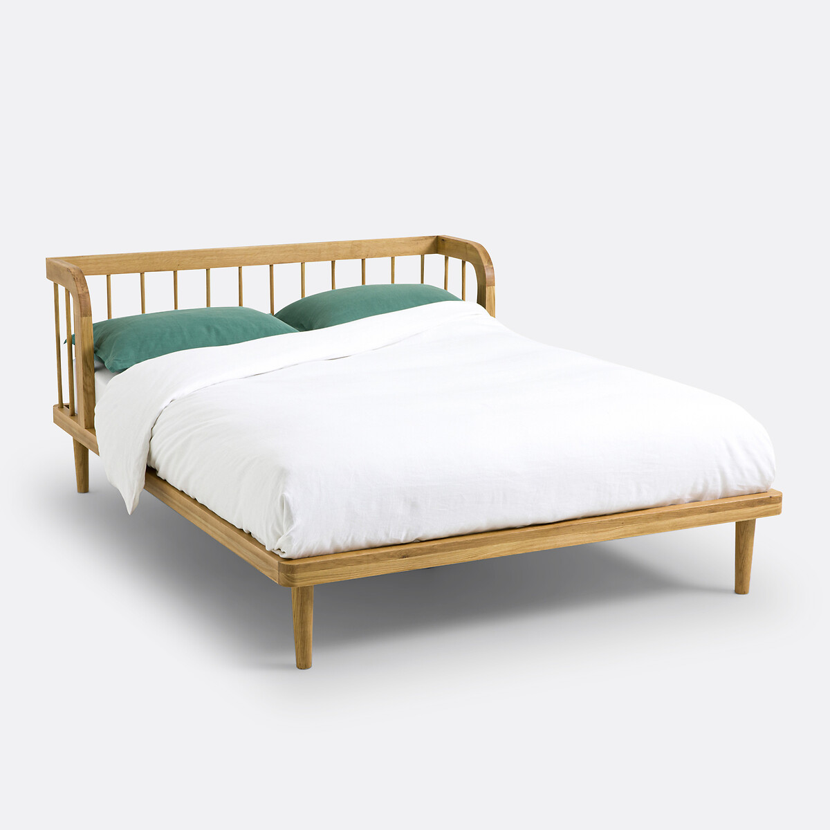 LA REDOUTE INTERIEURS<br>Cama de carvalho maciço com estrado de ripas, Matea