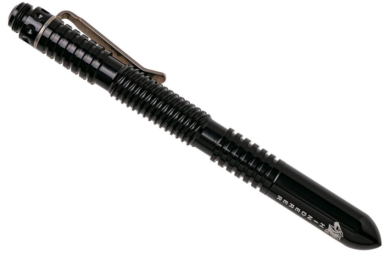 Rick Hinderer Extreme Duty Spiral Pen, Aluminum, Polished Black, tactische pen