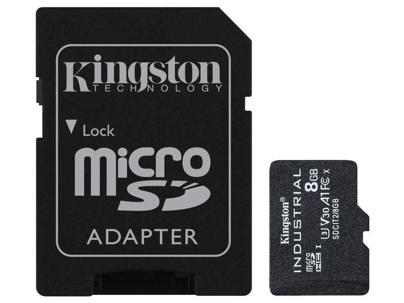 Kingston microSDHC-Karte Industrial UHS-I 8 GB Industrielle microSDHC-Speicherkarte mit 8 GB