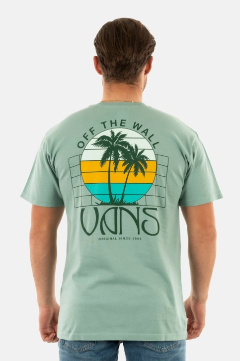 tee shirt vans sunset dual palm vintage rl61 chinois green
