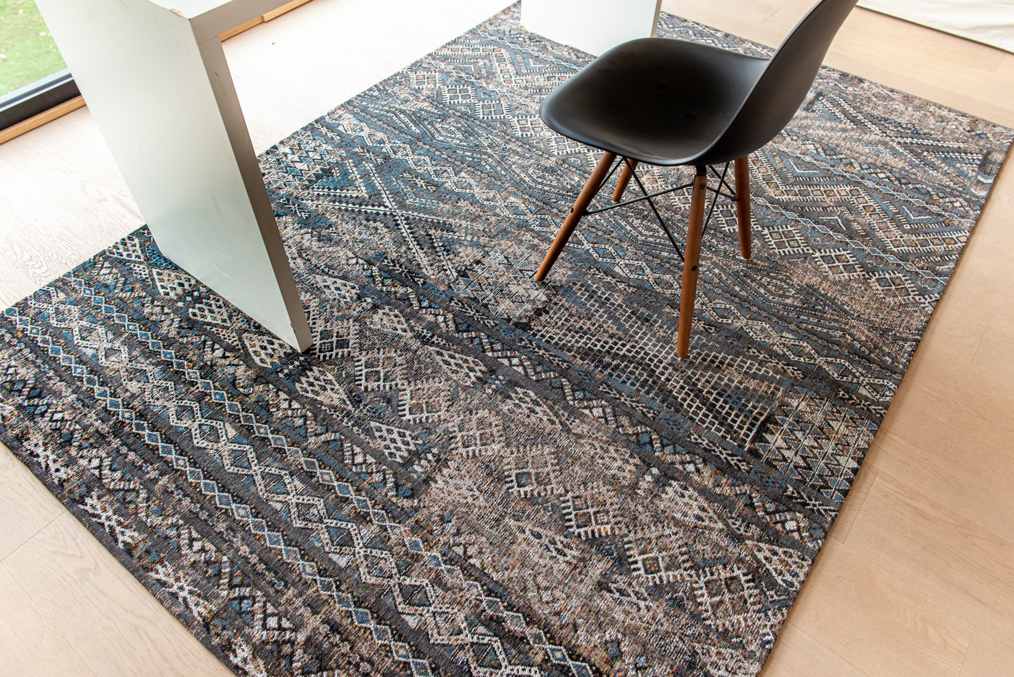 Ecorugs vloerkleed Kilim zwart 200x280 cm