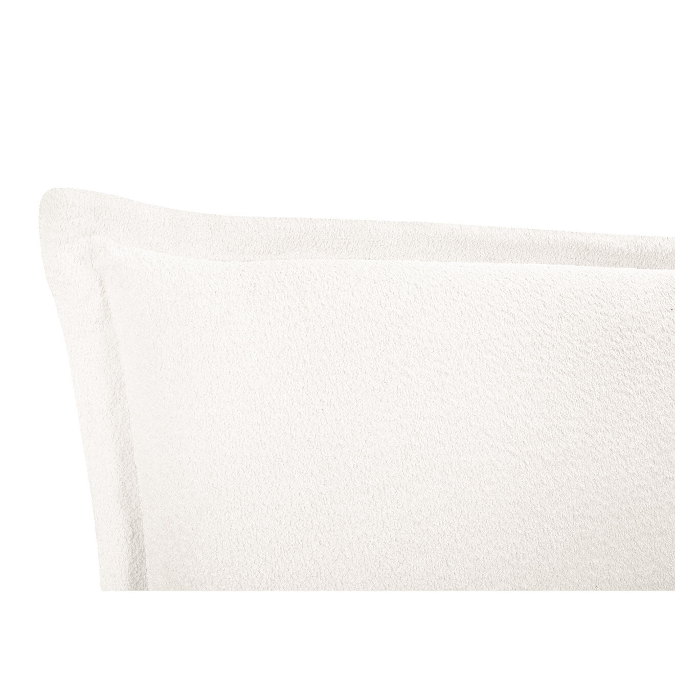 Milo Casa Lit Coffre avec tête de Lit Bouclette Armie ivoire - 160x200 cm