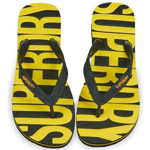 Superdry - VINTAGE VEGAN FLIP FLOP - Noir/Jaune