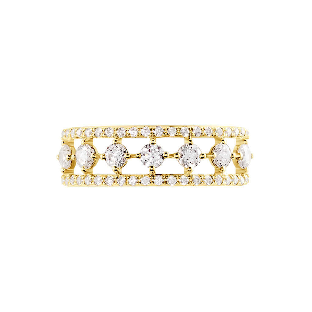 Bague The Crown Or Jaune Oxyde De Zirconium