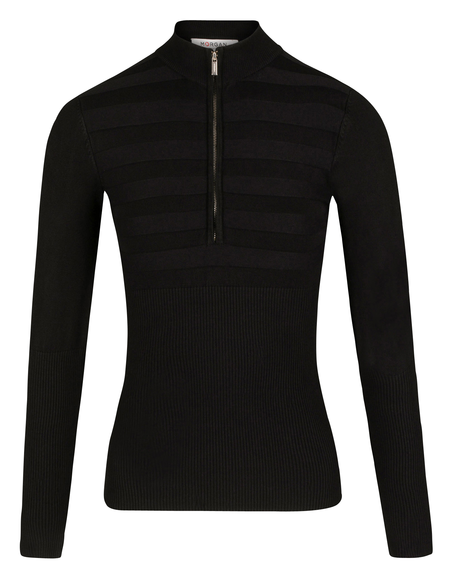 MENZIP.N - Pull col montant zippé | Noir