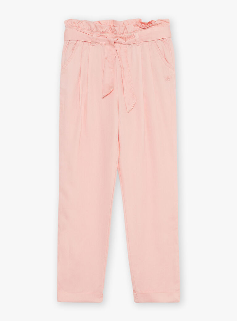 Pantalon paperbag rose