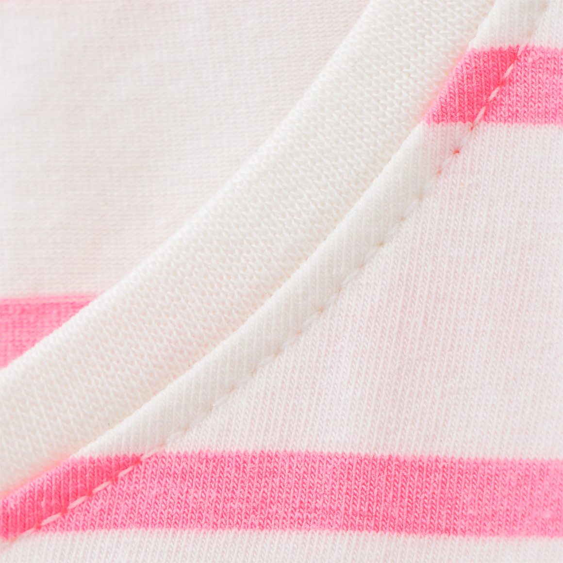 Yigga Mädchen T-Shirt mit Streifen weiss / pink