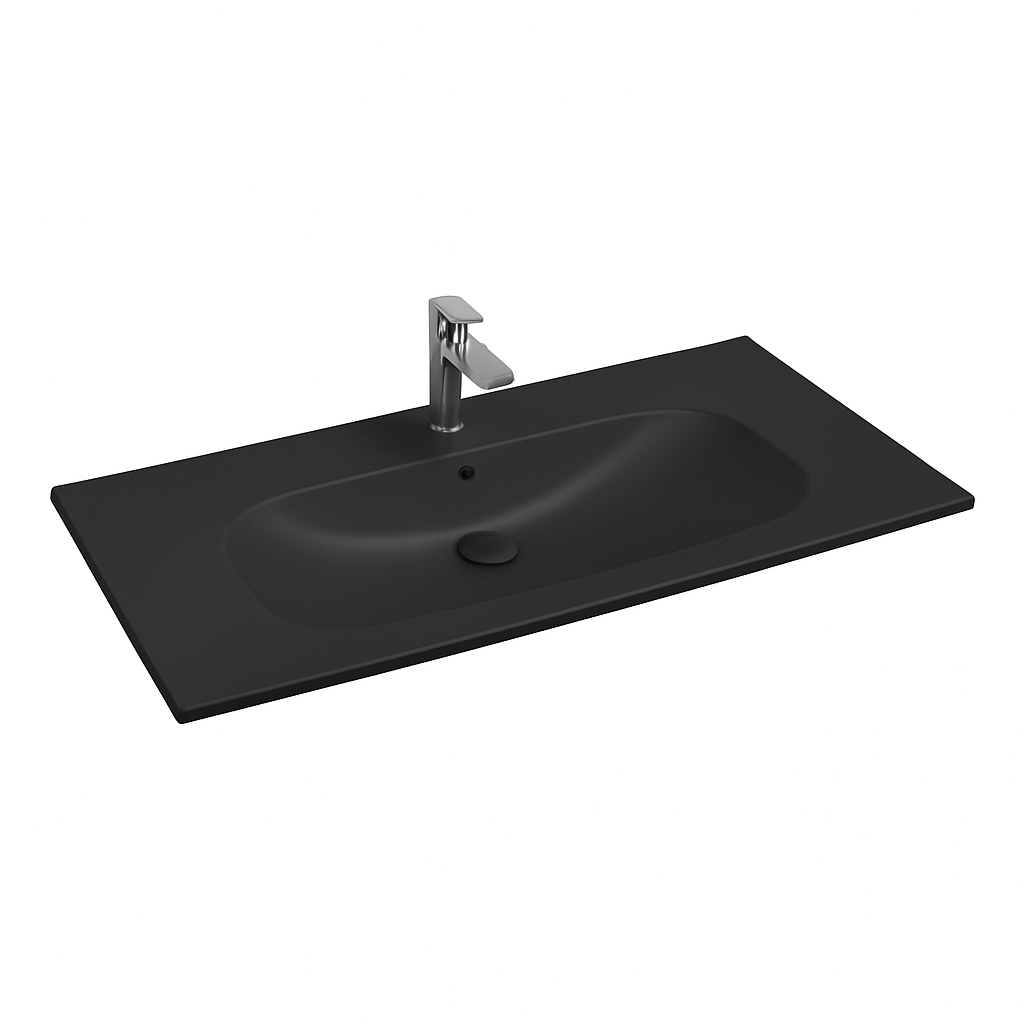 Isvea Infinity wastafel 100x50cm zwart mat