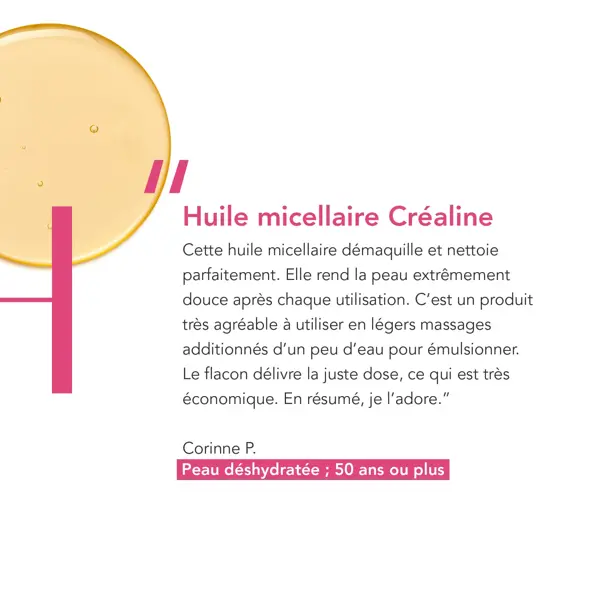 Óleo Micelar de Limpeza e Demaquilante Bioderma Créaline, à prova d'água, 150ml