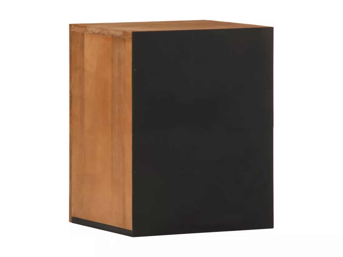 Armoire de salle de bain murale 38x33x48cm bois massif manguier