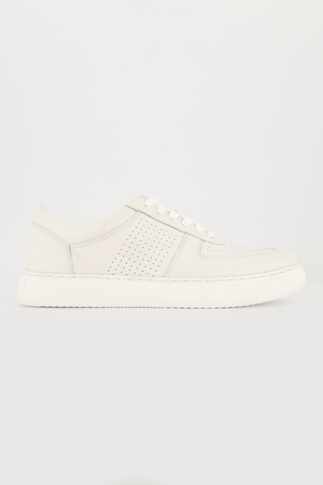 Leder-Sneaker, perforiert, Textilfutter, Weite H