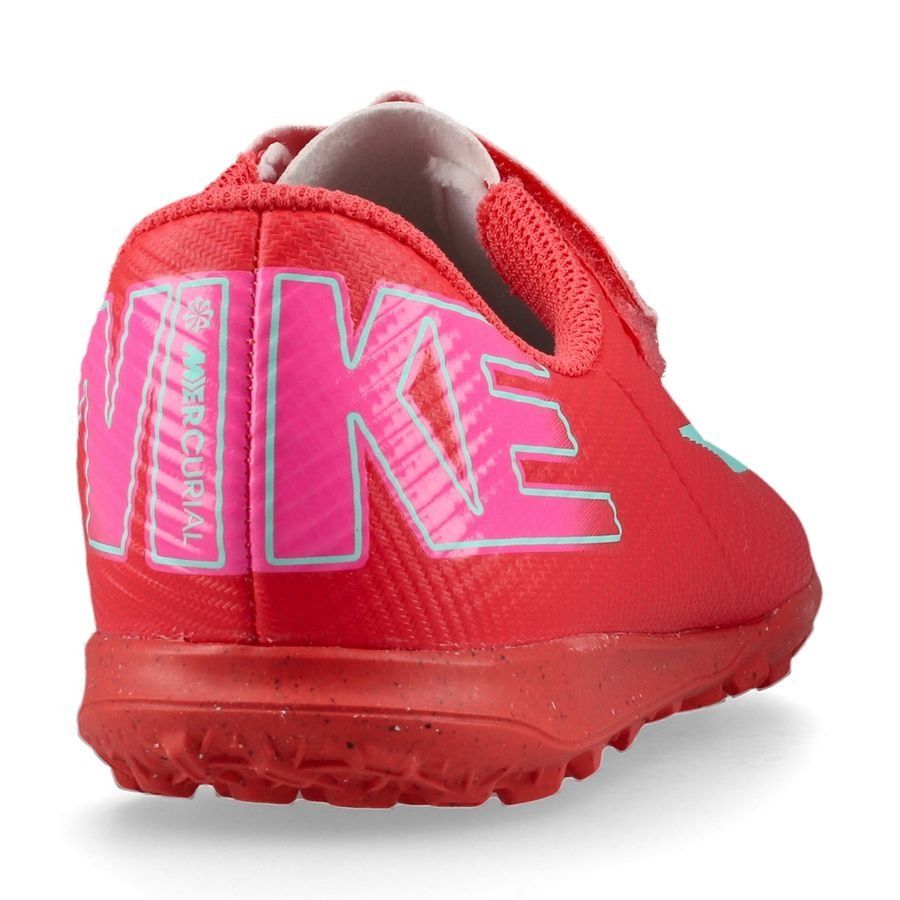 Nike Mercurial Vapor 16 Club Velcro TF Mad Energy - Rouge/Vert Enfant