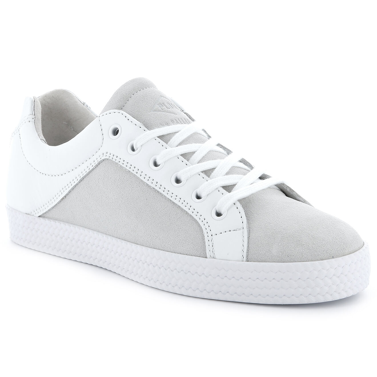 Palladium Baskets basses en Cuir Kalexia bimatières écrues
