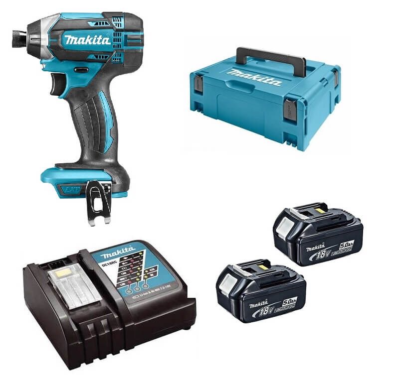 Makita DTD152RTJ 18V Li-ion accu slagschroevendraaier set (2x5.0Ah) in Mbox