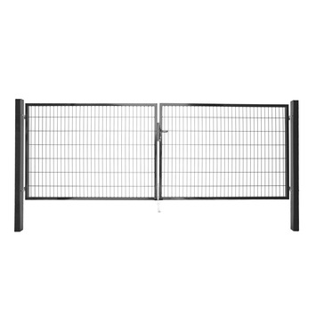 Giardino dubbele tuinpoort Roma/Milano antraciet 120 x 400 cm (2 x 200 cm)