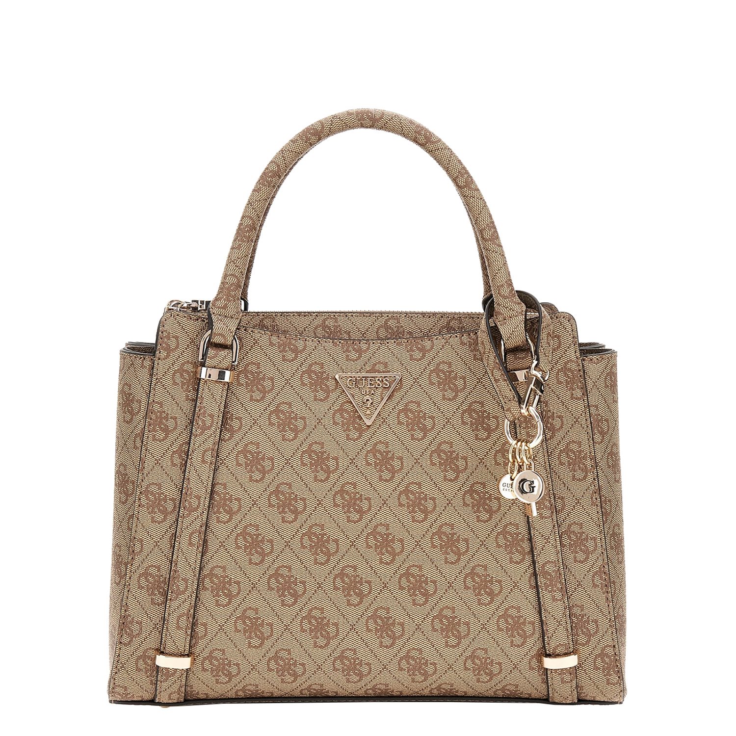 Guess Eco Erica 2 Comp Satchel latte logo