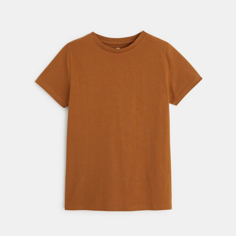 T-shirt basique manches courtes orange garçon