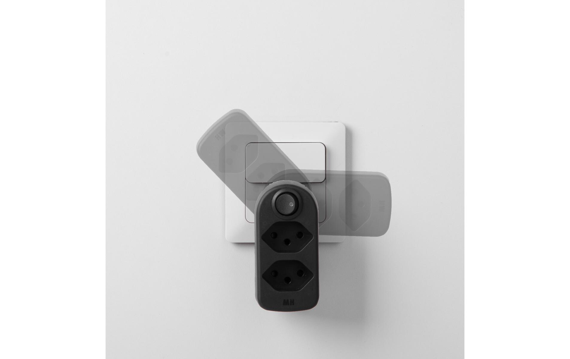 Abzweigstecker maxADAPTturn, 2 x Typ 13, Drehbar 320°Abzweigstecker 250 V für bis zu 2 Geräte