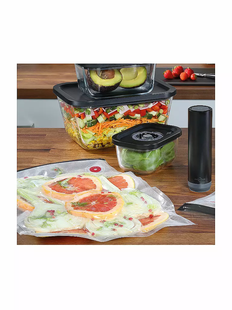 KÜCHENPROFI Vakuumbeutel 10er-Set 40x28cm EASYFRESH schwarz