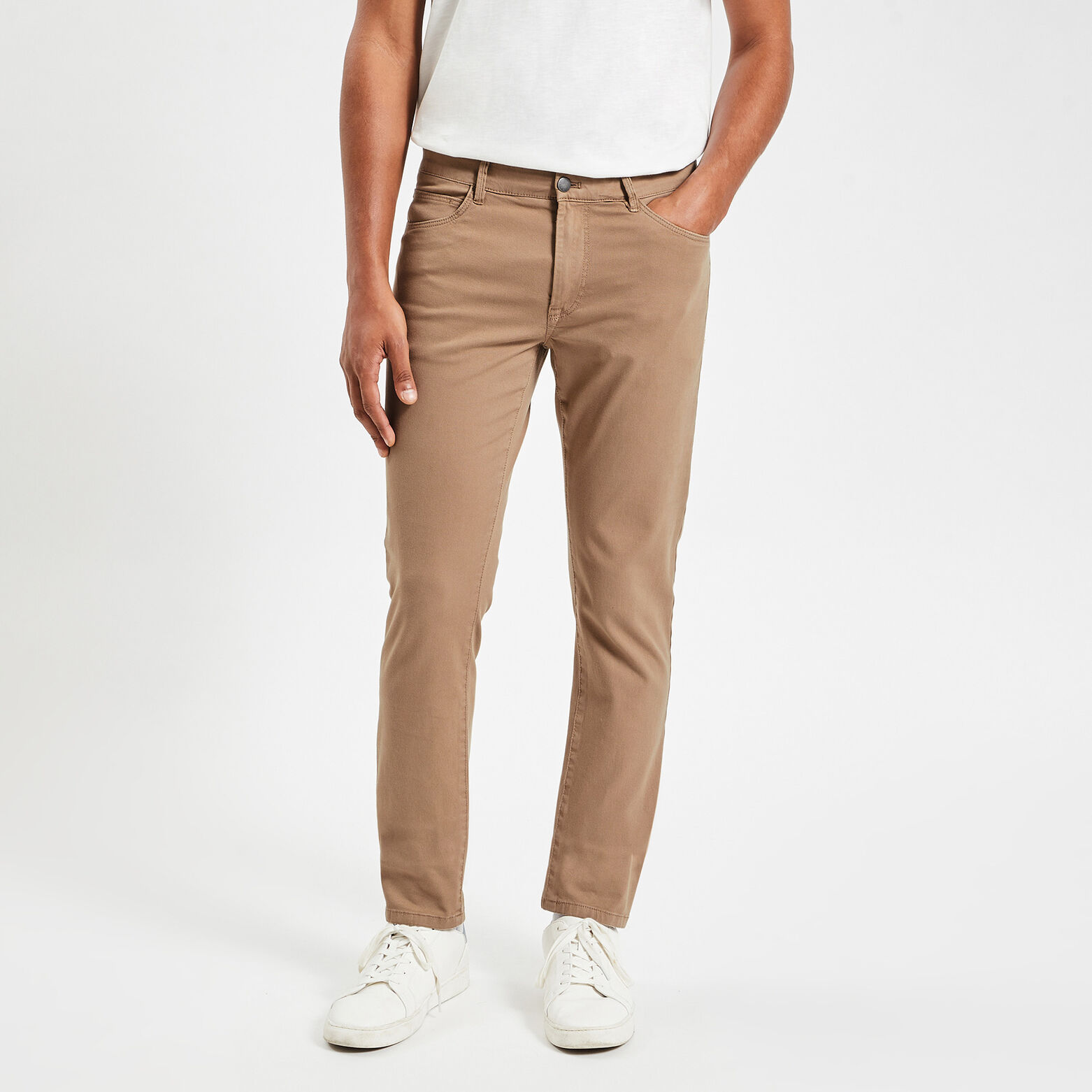 Pantalon 5 poches Beige