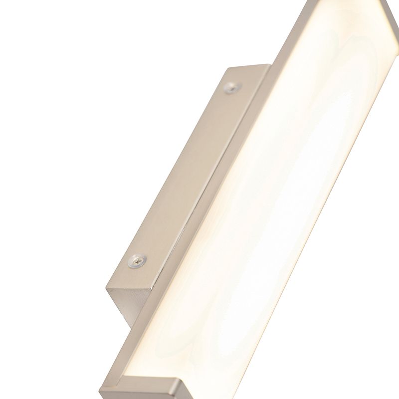Badkamer wandlamp staal 32 cm incl. LED IP44 - Cascada