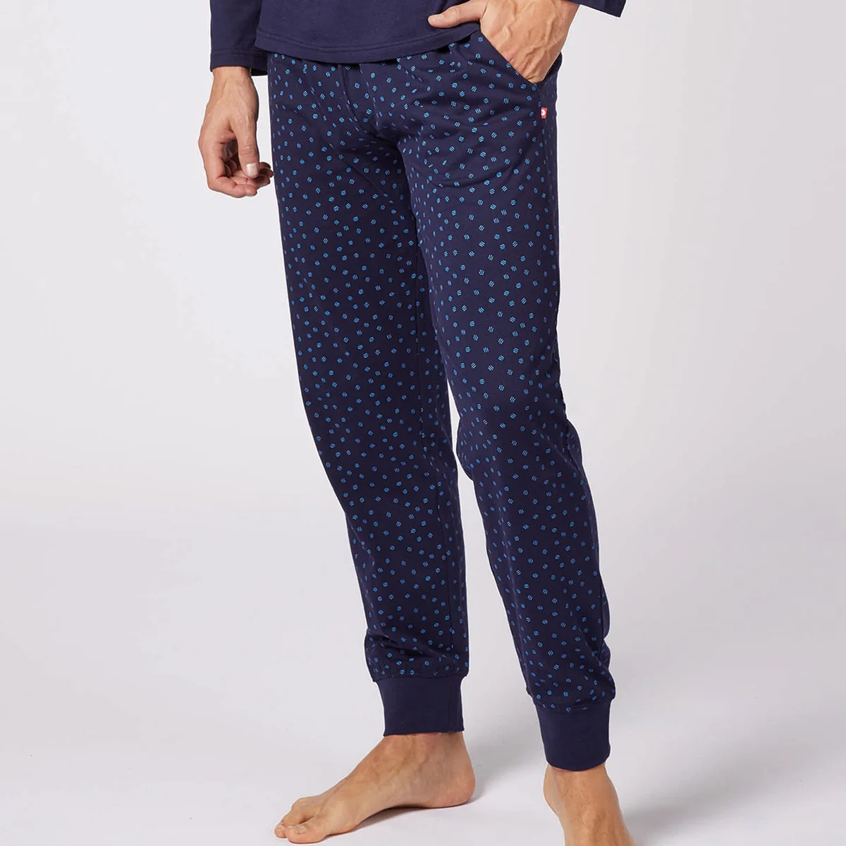 Pyjama homme BONJOUR marine/marine imprimé