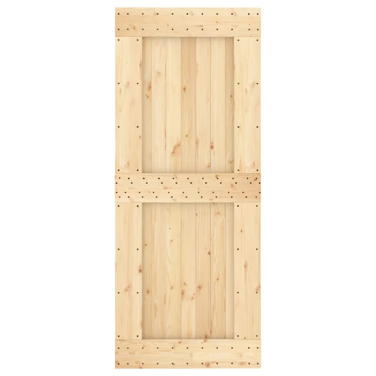 vidaXL Porte coulissante en pin massif - 85x210 cm