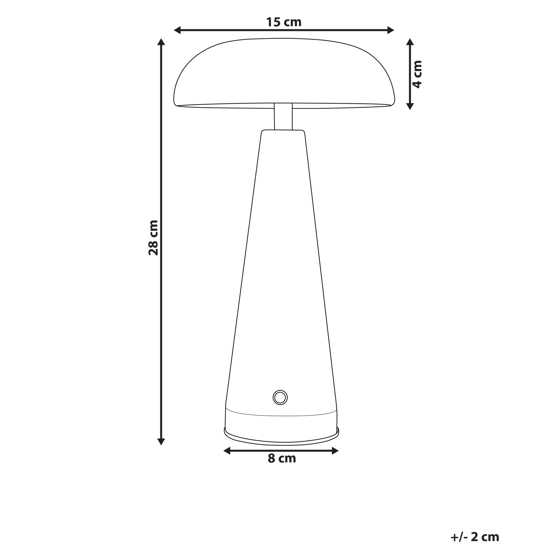 Beliani - BOCONO - Draadloze LED tafellamp - Groen - IJzer