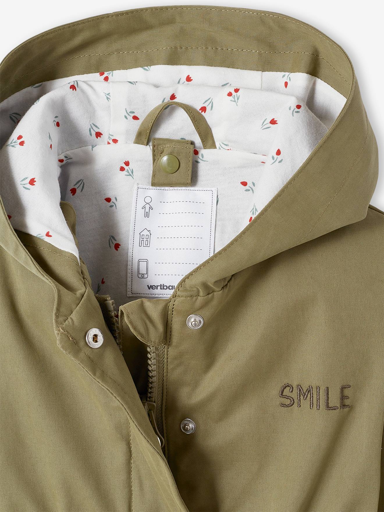 Parka 3 em 1 com jaqueta removível para bebê, cáqui